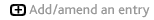 Add or amend an entry