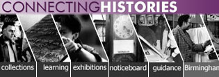 Screenshot of Connecting Histories website