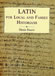 Latin for Local and Family Historians.