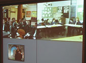 A 3-way video conference session