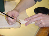 Conservation treatment of a parchment