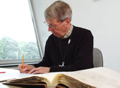 A volunteer indexer at work
