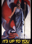 Second World War poster by Tom Purvis - Catalogue reference INF 3/129