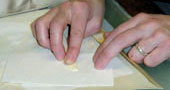 Conservation treatment of a paper document