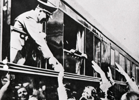 Adolf Hitler on board his train, c1941 (HS 6/624)