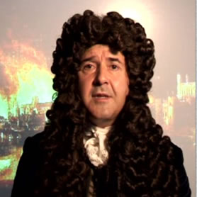 Samuel Pepys, played by Andrew Ashmore
