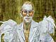 Sir Elton John, On the throne' painted by Suzi Malin