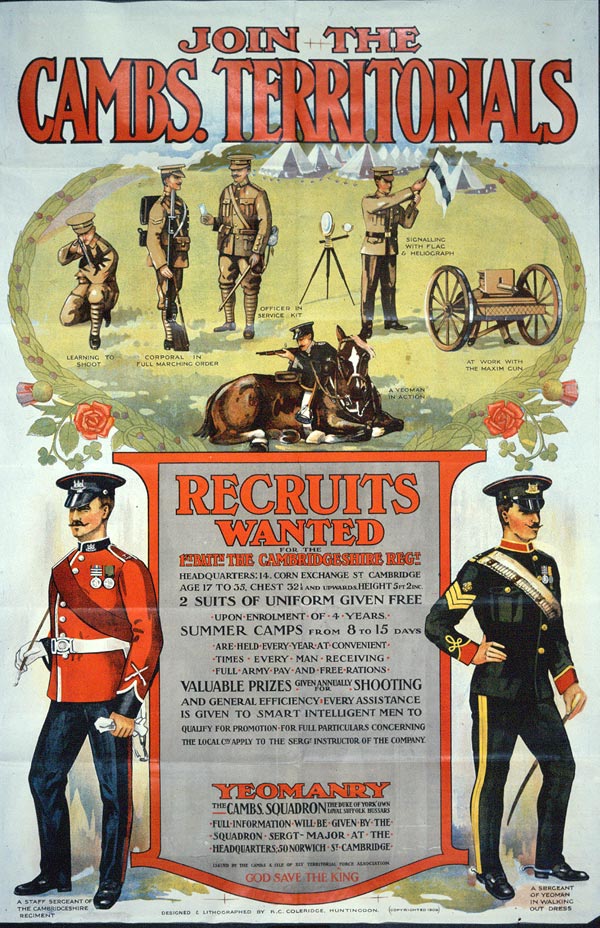 COPY 1/284 Author, Reginald Colton Coleridge; copyright, East Anglia Reserve Forces and Cadets Association