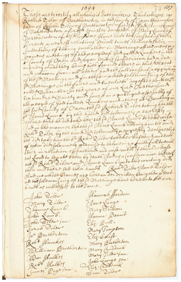 RG 6/1220 f 78. Author unknown; copyright, Society of Friends