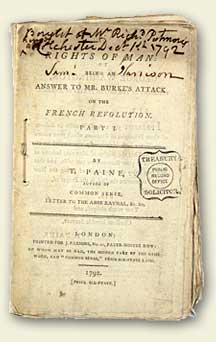 front cover of 'The Rights of Man'. Ref:TS 24/3/9.
