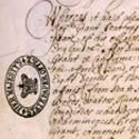 Grant for Massachusetts, given to Robert Gorges, December 1622. Catalogue reference: CO 1/2 folio 108
