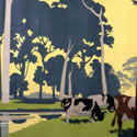 Empire Marketing Board 1926-1939; Dairying in Australia. Artist: Frank Newbould. Catalogue reference: CO 956/175