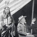Colonel William 'Buffalo Bill' Cody and indian chiefs, 1904. Catalogue reference: COPY 1/474