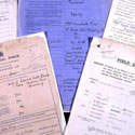 Group of Wilfred Owen's War Service records, 1915-1919. Catalogue reference: WO 138/74