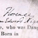Florence Nightingale's birth certificate, 1820. Catalogue reference: RG 5/83