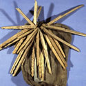 Canvas bag and tally sticks, part of the accounts of Richard de Wigornia, the keeper of the King's mines in Devon. Catalogue reference: E 101/261/21