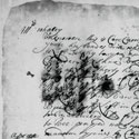 Letter from pirate Robert Collover to Mrs Whalley, 6 April 1699. This is the only surviving letter in Collover's hand. Catalogue reference: HCA 1/98 folio 171