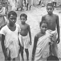 Bengali village scene, India, photographed by Cecil Beaton, 1940s. Catalogue reference: INF 14/435