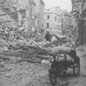 Operation Overlord: damage and destruction in the town of Caen, June 1944. Catalogue reference: HO 338/27