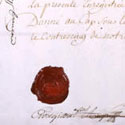 Papers of Captain André Bigaud of the ship Ocean, including licence to import a slave boy, c.1740. Catalogue reference: HCA 65/22