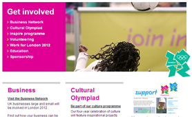 Screenshot of Records of London 2012 website