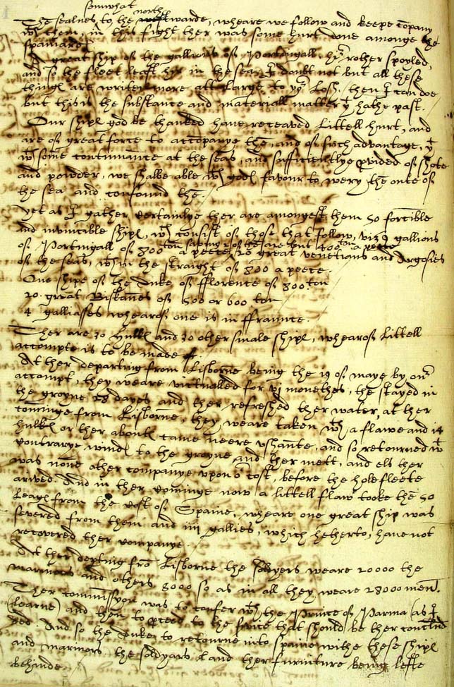 Part two of a letter from John Hawkins to Francis Walsingham (SP 12/213)