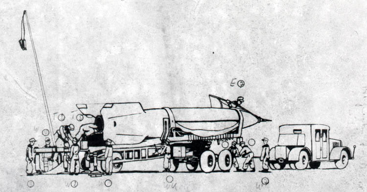 Detail of a V2 rocket diagram 1945 (AIR 40/2541)
