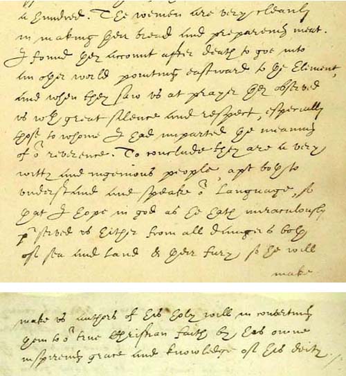 Extract from a journal of one of the settlers. (CO1/1)