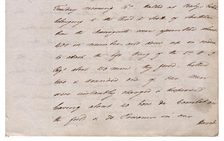 Extract of a private letter, St Ann’s, Barbados. (CO 28/85)
