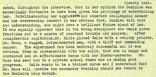A later extract from the same letter seen in Source 6 (DO 131/45)