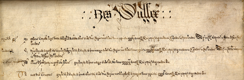 Entry on main account of the Exchequer 1599 (E 372/445)