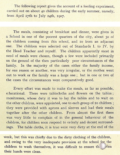 Extract from the report. How was 