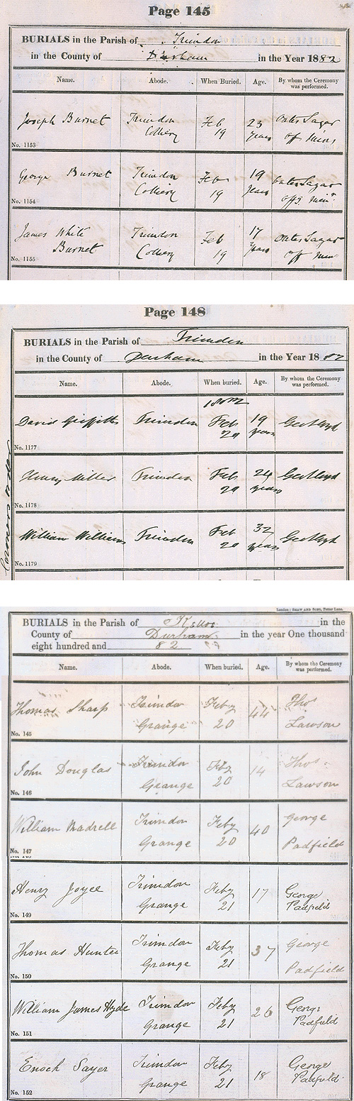 Burial Registers 1882 (EP/Tr9 and EP/Ke22)