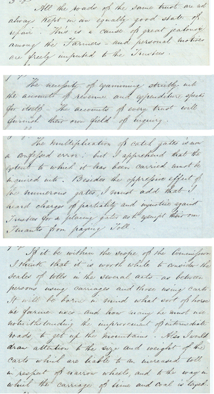 Memo George Ellis, Tachwedd 1843 (HO 45/454B f.980)