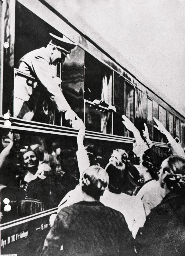 Adolf Hitler on board his train, c1941 (HS 6/624)