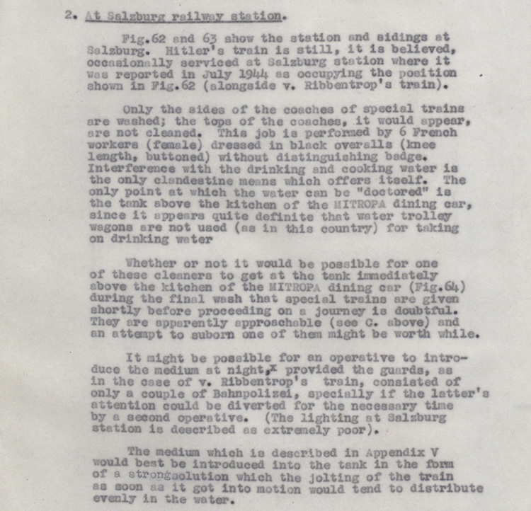 At Salzburg Railway Station - Operation Foxley 1944 (HS 6/624)