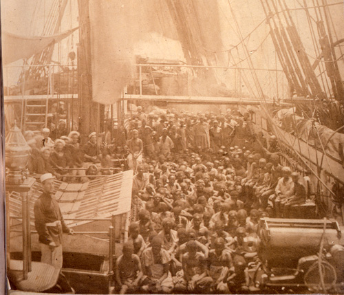 East African enslaved people taken on board HMS Daphne from a dhow - 1 November 1868 (FO 84/1310)