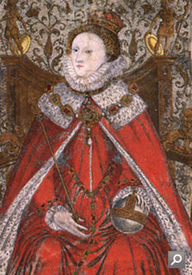 1581: Detail of Coram Rege Roll of Elizabeth I for the Court of King's Bench (KB 27/1276/2)