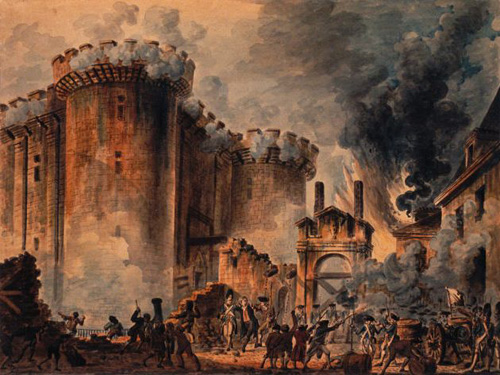 La Prise de la Bastille (The Storming of the Bastille) - Jean-Pierre Hovel 1789