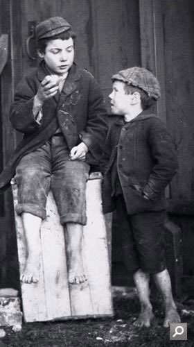 Schoolboys with apple 1898 (COPY 1/436)