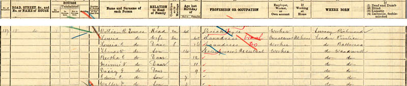 Census return 1901 (RG 13/483)
