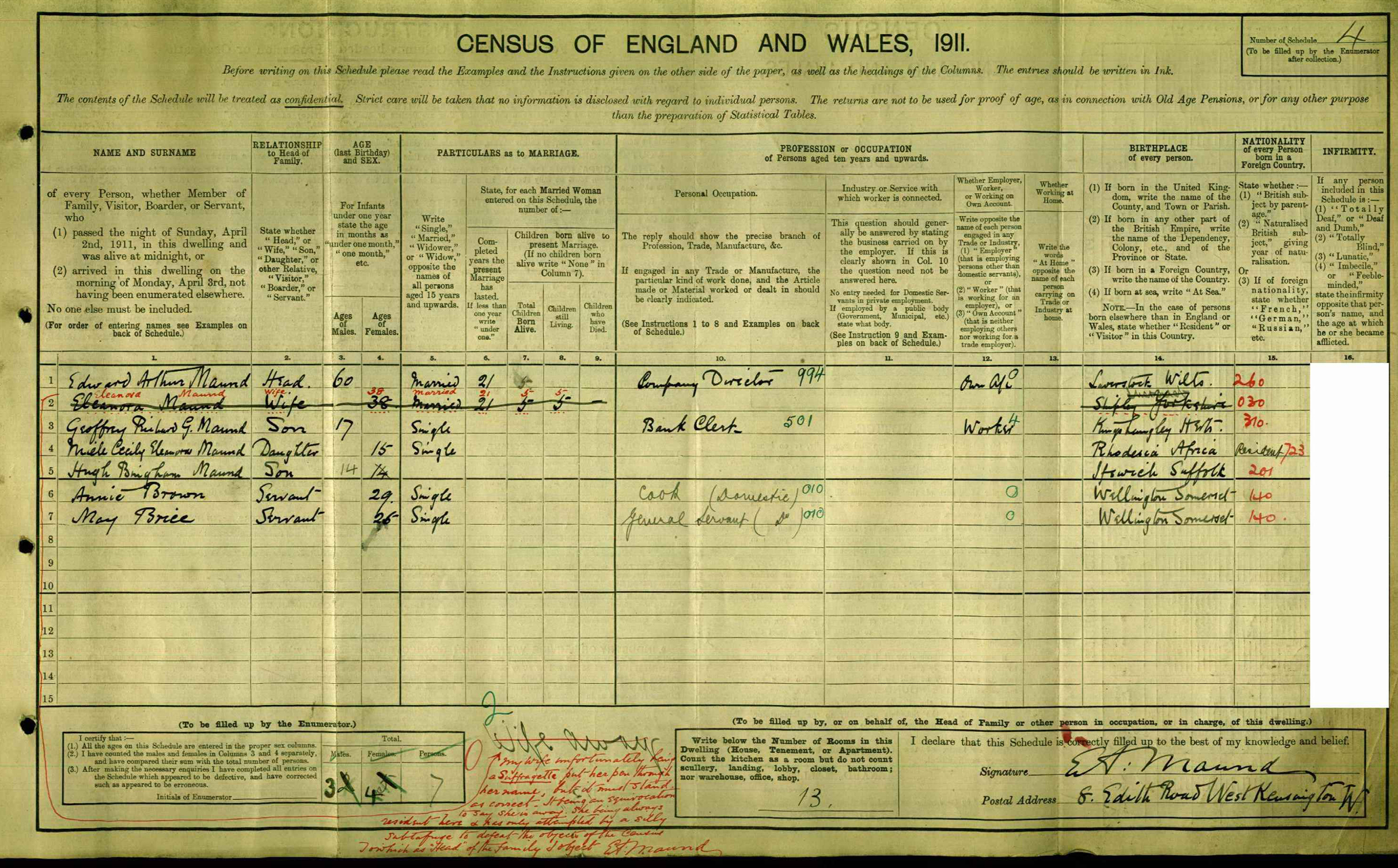 1911 Census return (RG 14/227)