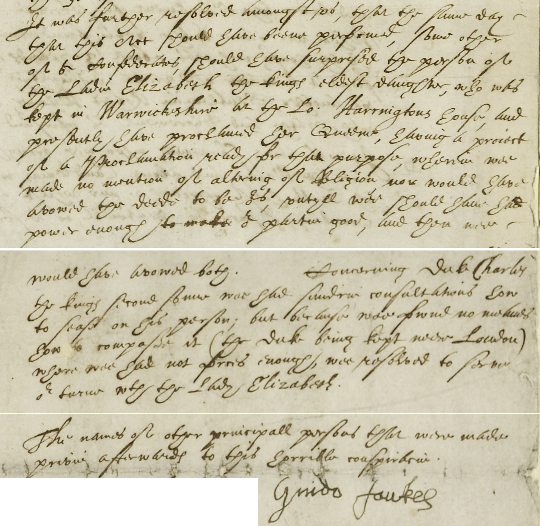 Examination of Guido Fawkes (SP 14/216)