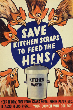Save kitchen scraps to feed the hens (Cat ref INF13/143 f13)