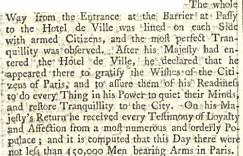 Transcript of 'The London Gazette' - Wednesday 15 July 1789 (ZJ 1/85)