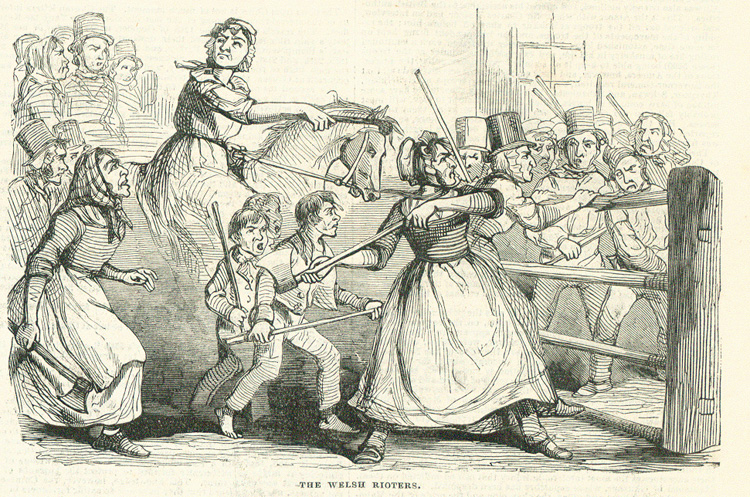 ZPER 34/2, Illustrated London News; ‘The Welsh Rioters', 11 Chwefror 1843