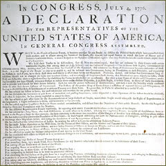 EXT 9/1; Declaration of Independence, 1776 - opens in a new window