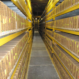 Documents at the salt mine in Cheshire