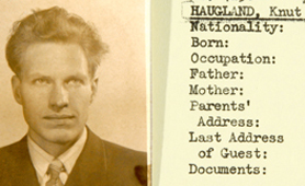 Extract from file on Knut Magne Haugland. (Catalogue reference HS 9/676/2)