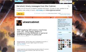 Screenshot of ukwarcabinet twitter homepage